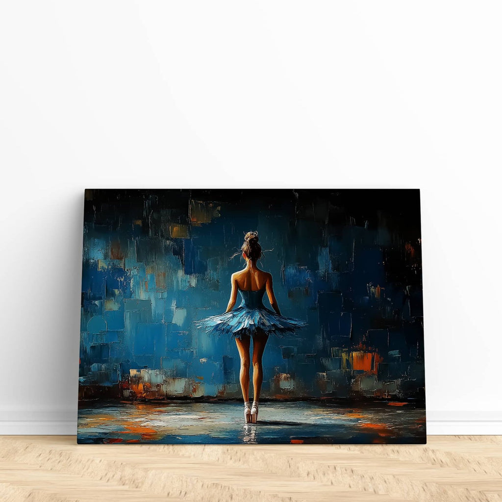 Ballerina Painting | Ballerina canvas wall art print by Wall Nostalgia. Custom Canvas Prints, Made in Canada | Wall Art Canada, Canvas Art Canada, Large canvas prints Canada, Wall Art for Living Room, Wall Art for Office, Wall Art for Bedroom, Canvas Prints Canada, Ballet art print, ballerina wall art print, ballerina art painting, ballerina bedroom art