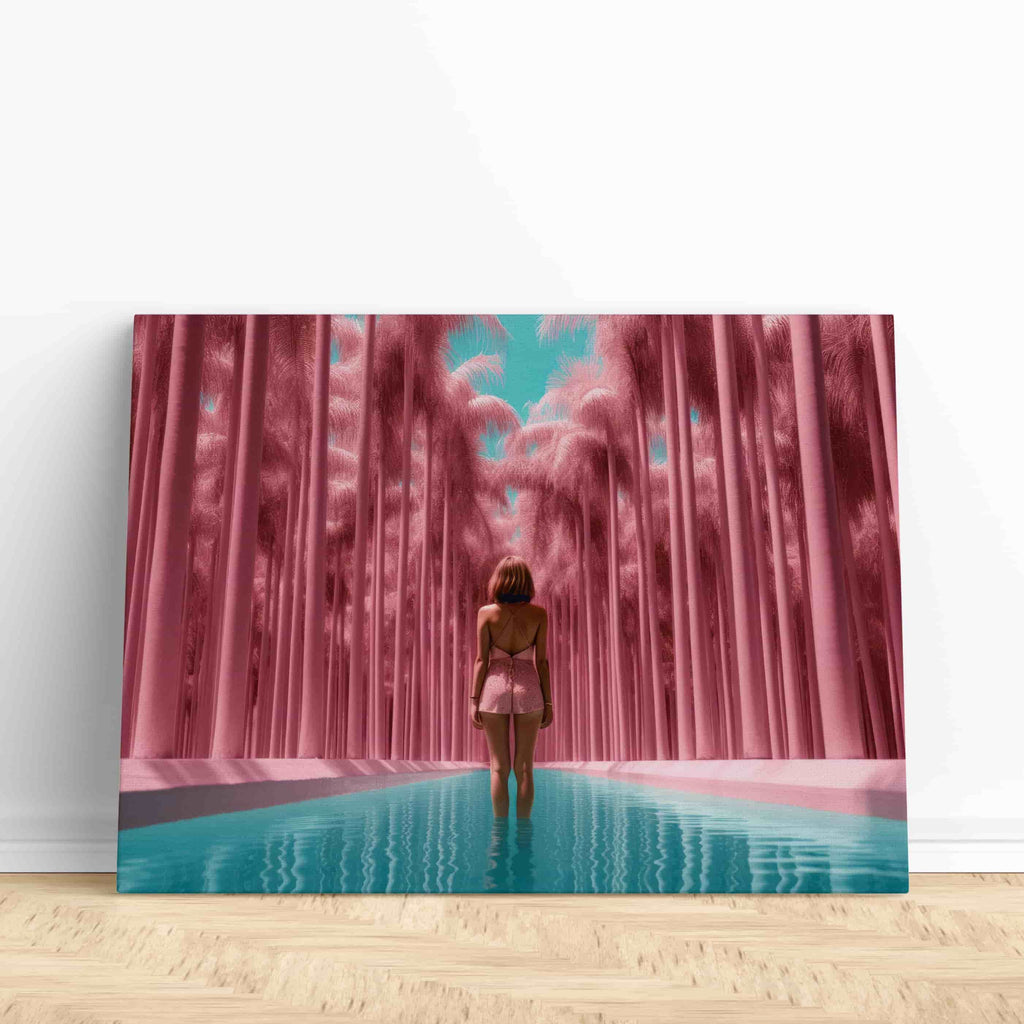 Pink Barbie Print | Canvas wall art print by Wall Nostalgia. Custom Canvas Prints, Made in Calgary, Canada | Large canvas prints, framed canvas prints, Barbie wall art, barbie art, trendy wall art canada, feminine wall art, Barbie wall art decor, barbie wall art print, barbie wall decor, pink wall art prints canada