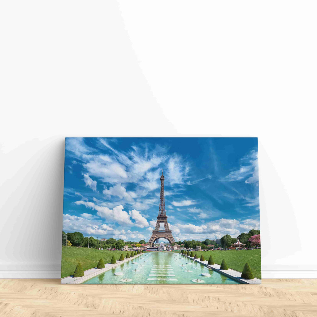 Eiffel Tower Canvas Print | Canvas wall art print by Wall Nostalgia. Custom Canvas Prints, Made in Calgary, Canada | Large canvas prints, Eiffel Tower Print, Eiffel Tower Canvas, Eiffel Tower Wall Art, Trendy Wall Art, Paris Canvas Print, Paris Art, Paris Wall Art, Travel Print Paris, Paris City Print, Eiffel Tower Art