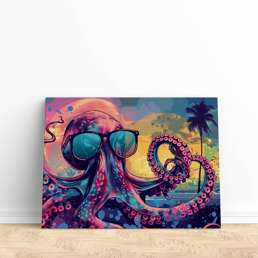 Graffiti Octopus Canvas Wall Art Print | Canvas wall art print by Wall Nostalgia. Custom Canvas Prints, Made in Canada | Wall Art Canada, Canvas Art Canada, Large canvas prints Canada, Wall Art for Living Room, Wall Art for Office, Wall Art for Bedroom, Canvas Prints Canada, graffiti wall art prints, graffiti art prints, graffiti canvas art prints, octopus wall art, unique wall art prints for home, graffiti art prints  