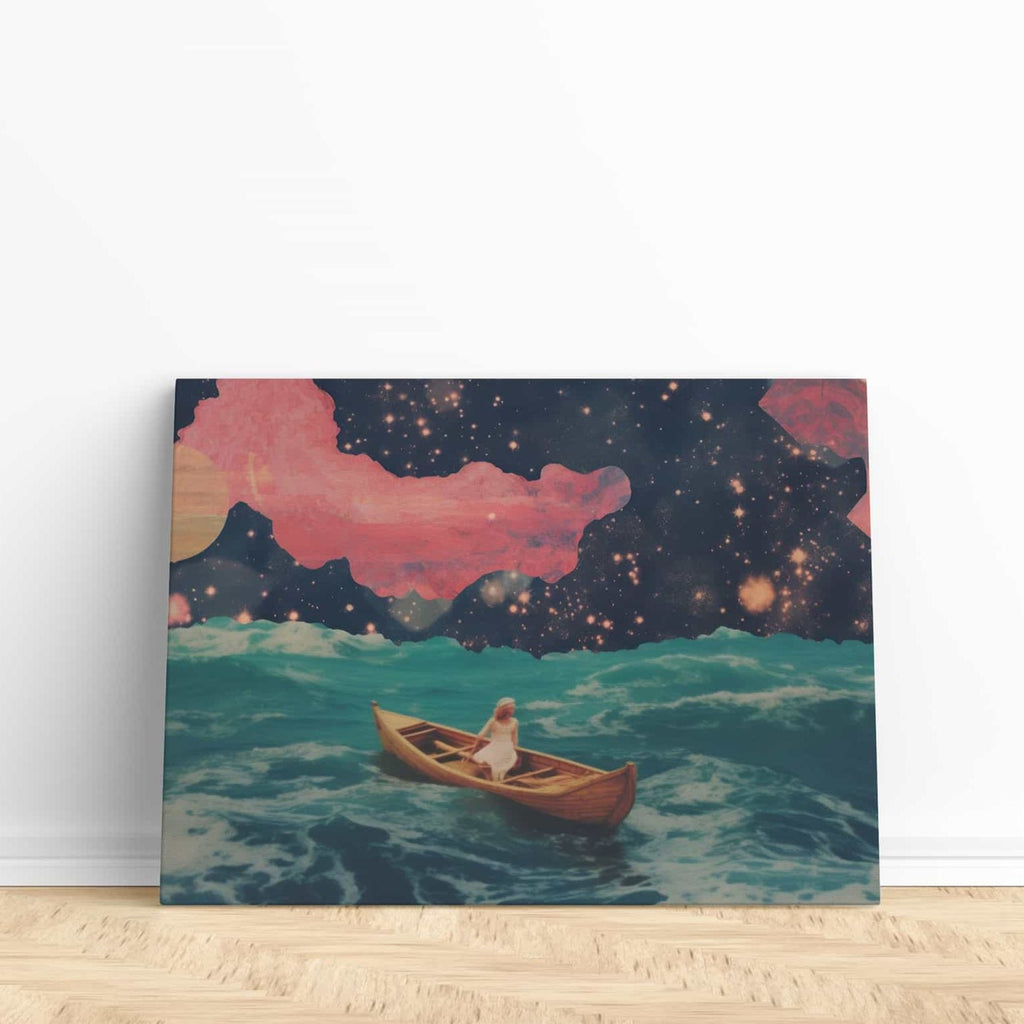 Ocean Odyssey Surrealism Wall Art Print | Canvas wall art print by Wall Nostalgia. Custom Canvas Prints, Made in Canada | Wall Art Canada, Canvas Art Canada, Large canvas prints Canada, Wall Art for Living Room, Wall Art for Office, Wall Art for Bedroom, Canvas Prints Canada, unique wall art canada, unique art prints canada, trendy wall art canada, fantasy wall art prints, fantasy wall art prints canada
