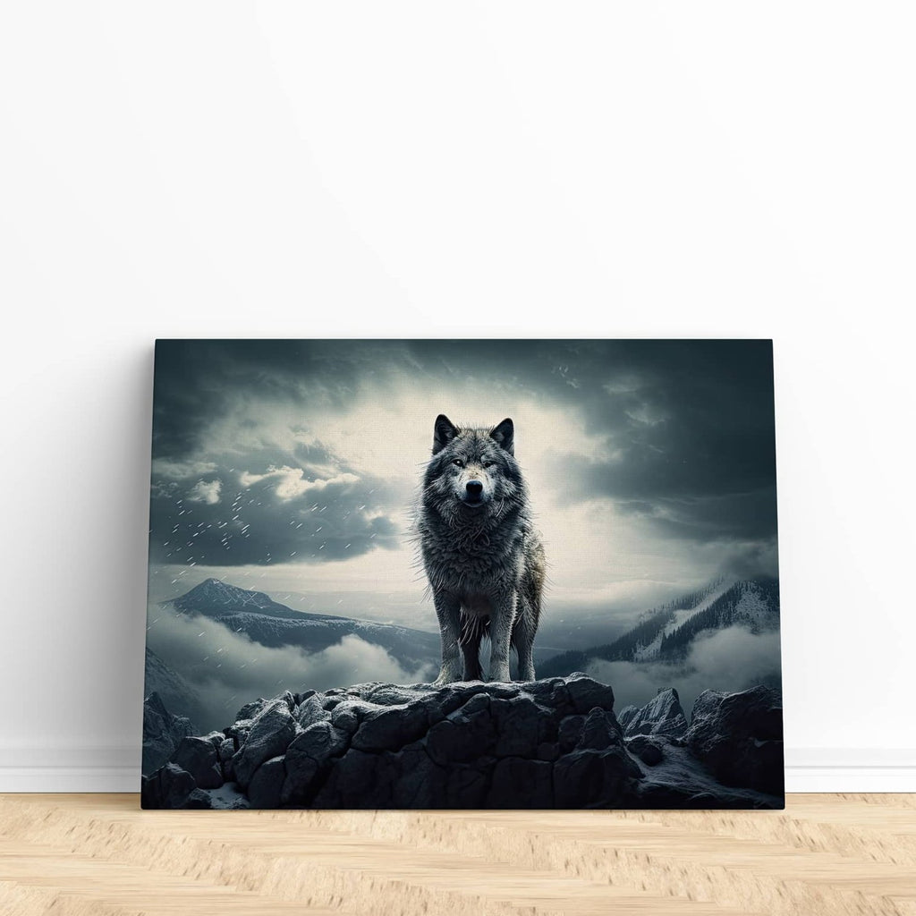 Wolf Canvas Print  | Wolf canvas wall art print by Wall Nostalgia. Custom Canvas Prints, Made in Canada | Wall Art Canada, Canvas Art Canada, Large canvas prints Canada, Wall Art for Living Room, Wall Art for Office, Wall Art for Bedroom, Canvas Prints Canada, Wolf Canvas Art Prints Canada, Wolf Art Prints