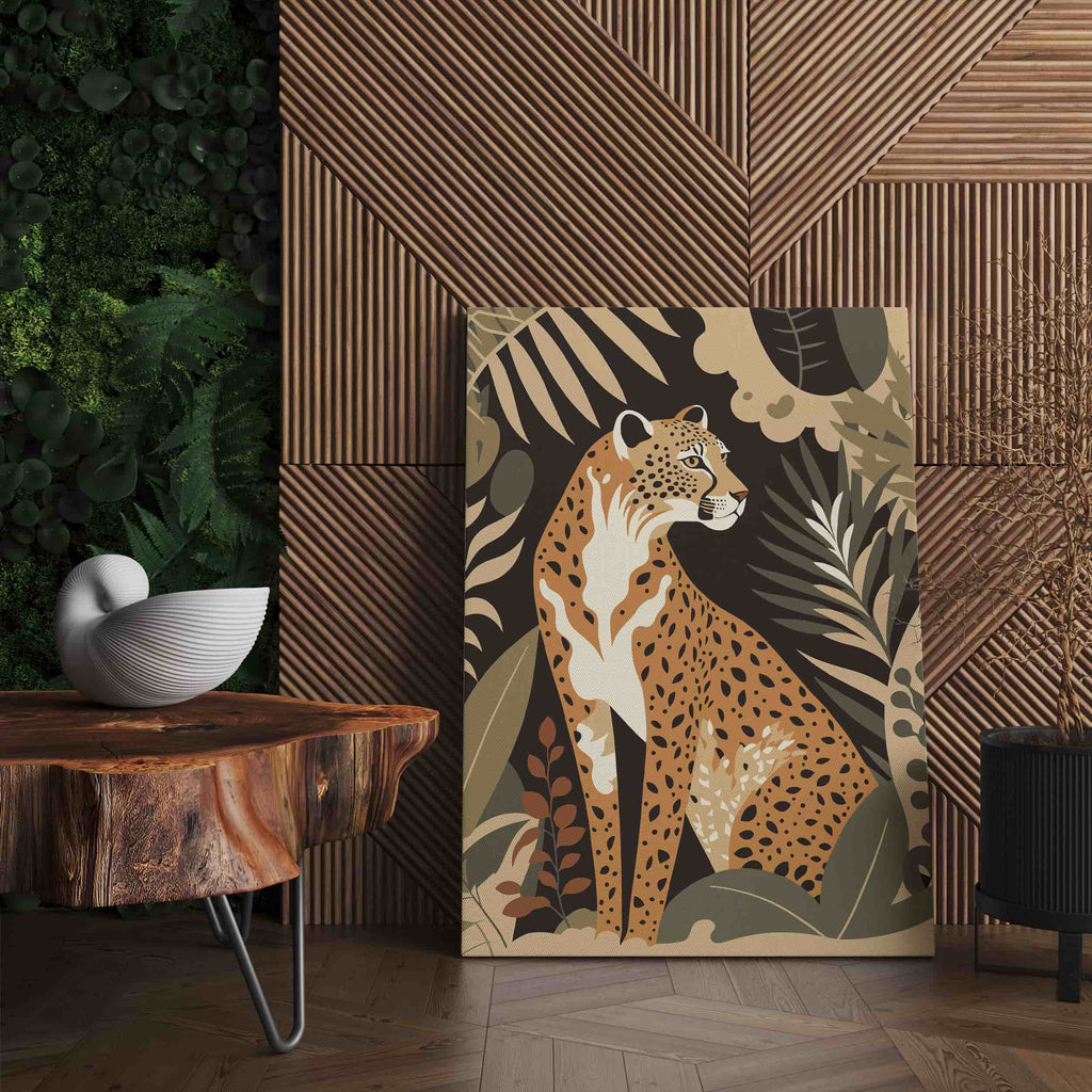 Cheetah Canvas Print | Canvas wall art print by Wall Nostalgia. Custom Canvas Prints, Made in Calgary, Canada | Large canvas prints, trendy wall art canada, jungle wall art canvas, cool wall art for living room, cool wall art for men, cool wall art for office, cool wall art prints, cool wall art designs, jungle art 