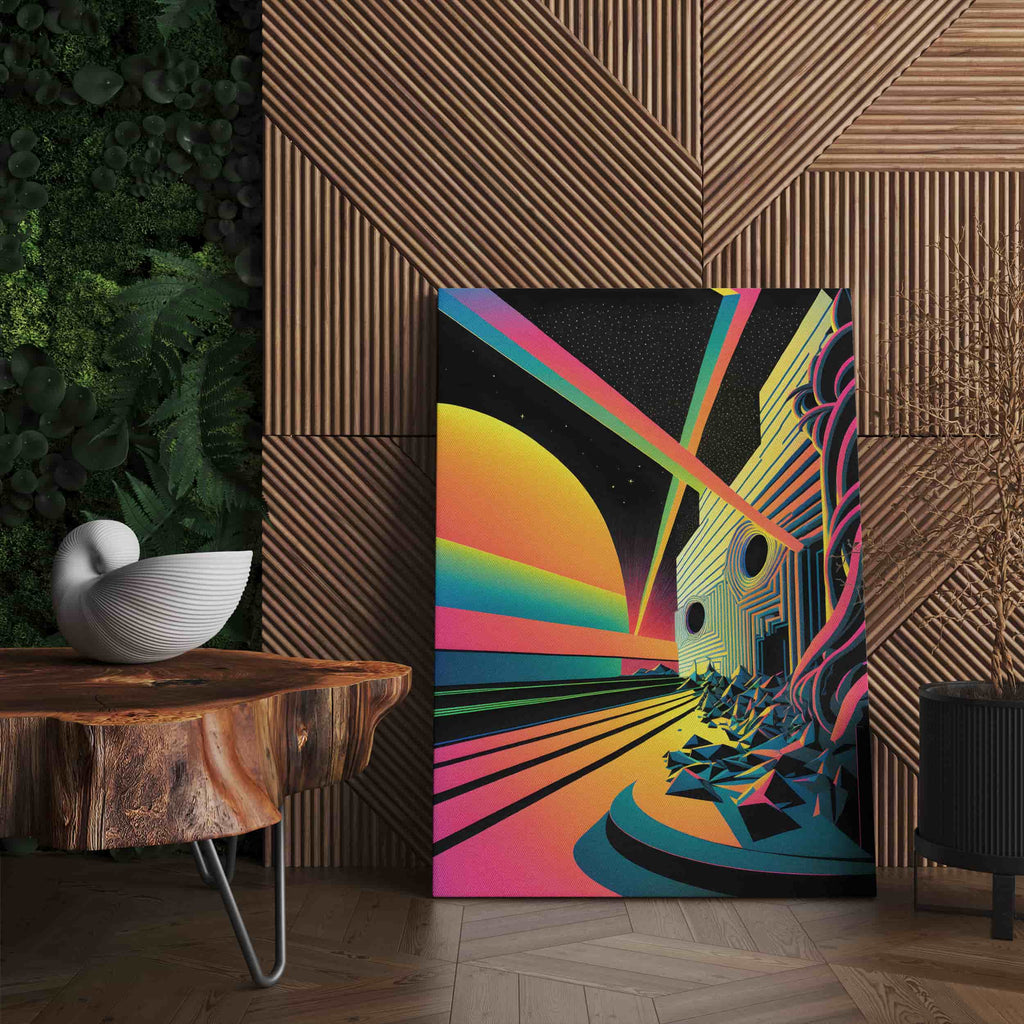 Retro Canvas Wall Art Print | Canvas wall art print by Wall Nostalgia. Custom Canvas Prints, Made in Calgary, Canada | Large canvas prints, framed canvas prints, 80s Canvas Art Prints Canada, Retro Art Prints, Neon Wall Art Canada, Retro Neon Wall Art, Trendy Wall Art Canada, Living Room Wall Art Prints Canada