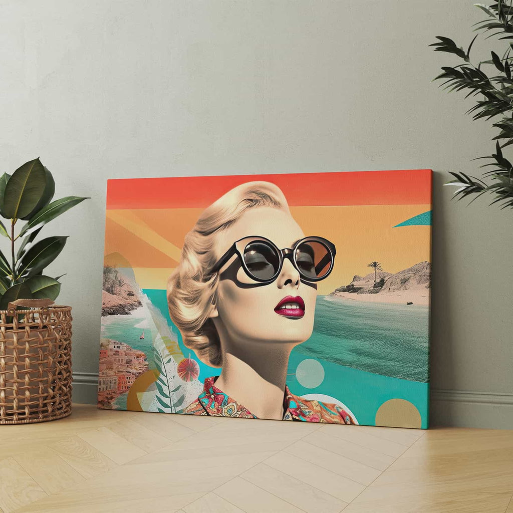 Eyes to the Sky Canvas Art Print | Canvas wall art print by Wall Nostalgia. Custom Canvas Prints Made in Canada | Bedroom wall art, trendy wall art canada, feminine wall art, girly wall art prints canada
