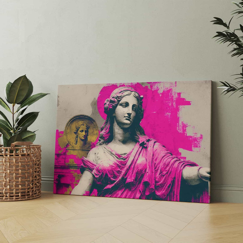 Greek Goddess Wall Art Print | Canvas wall art print by Wall Nostalgia. Custom Canvas Prints, Made in Canada | Wall Art Canada, Canvas Art Canada, Large canvas prints Canada, Wall Art for Living Room, Wall Art for Office, Wall Art for Bedroom, Canvas Prints Canada, greek goddess canvas art print, girly wall art print, statement wall art print, greek god wall art, graffiti wall art prints, greek goddess art prints, trendy wall art prints canada