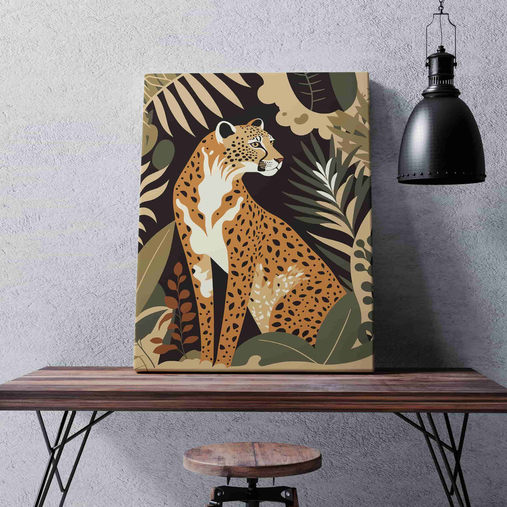 Cheetah Canvas Print | Canvas wall art print by Wall Nostalgia. Custom Canvas Prints, Made in Calgary, Canada | Large canvas prints, trendy wall art canada, jungle wall art canvas, cool wall art for living room, cool wall art for men, cool wall art for office, cool wall art prints, cool wall art designs, jungle art 