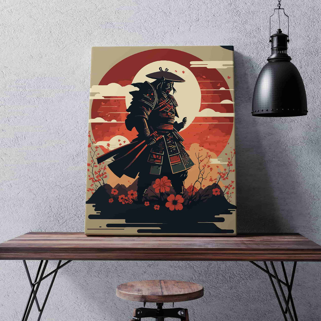 Samurai Art Print | Canvas wall art print by Wall Nostalgia. Custom Canvas Prints, Made in Calgary, Canada | Large canvas prints, canvas prints, Samurai art print, samurai canvas print, cool wall art for guys, cool wall art for men, samurai art japanese, samurai canvas art, samurai canvas prints, samurai canvas poster