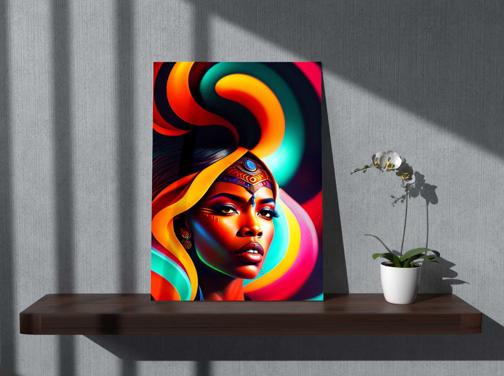 African Woman Print | African Woman Canvas wall art print by Wall Nostalgia. Custom Canvas Prints, Made in Calgary, Canada | Large canvas prints, framed canvas prints, African Woman Canvas Art, African Canvas Print, African Wall Art, African Print, African Canvas Art, African Canvas, African woman print, African Art
