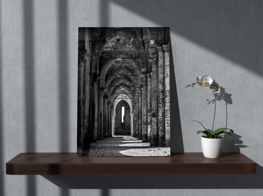 Black and White Stonework Architecture Print | Canvas wall art print by Wall Nostalgia. Custom Canvas Prints, Made in Calgary, Canada | Large canvas prints, framed canvas prints, Door Wall Art Canvas Print | Door Art Print, Modern Wall Art Print, Door Canvas Print, Door Art Print, Door Print, Architecture Print Photo