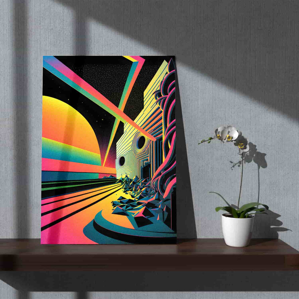 Retro Canvas Wall Art Print | Canvas wall art print by Wall Nostalgia. Custom Canvas Prints, Made in Calgary, Canada | Large canvas prints, framed canvas prints, 80s Canvas Art Prints Canada, Retro Art Prints, Neon Wall Art Canada, Retro Neon Wall Art, Trendy Wall Art Canada, Living Room Wall Art Prints Canada