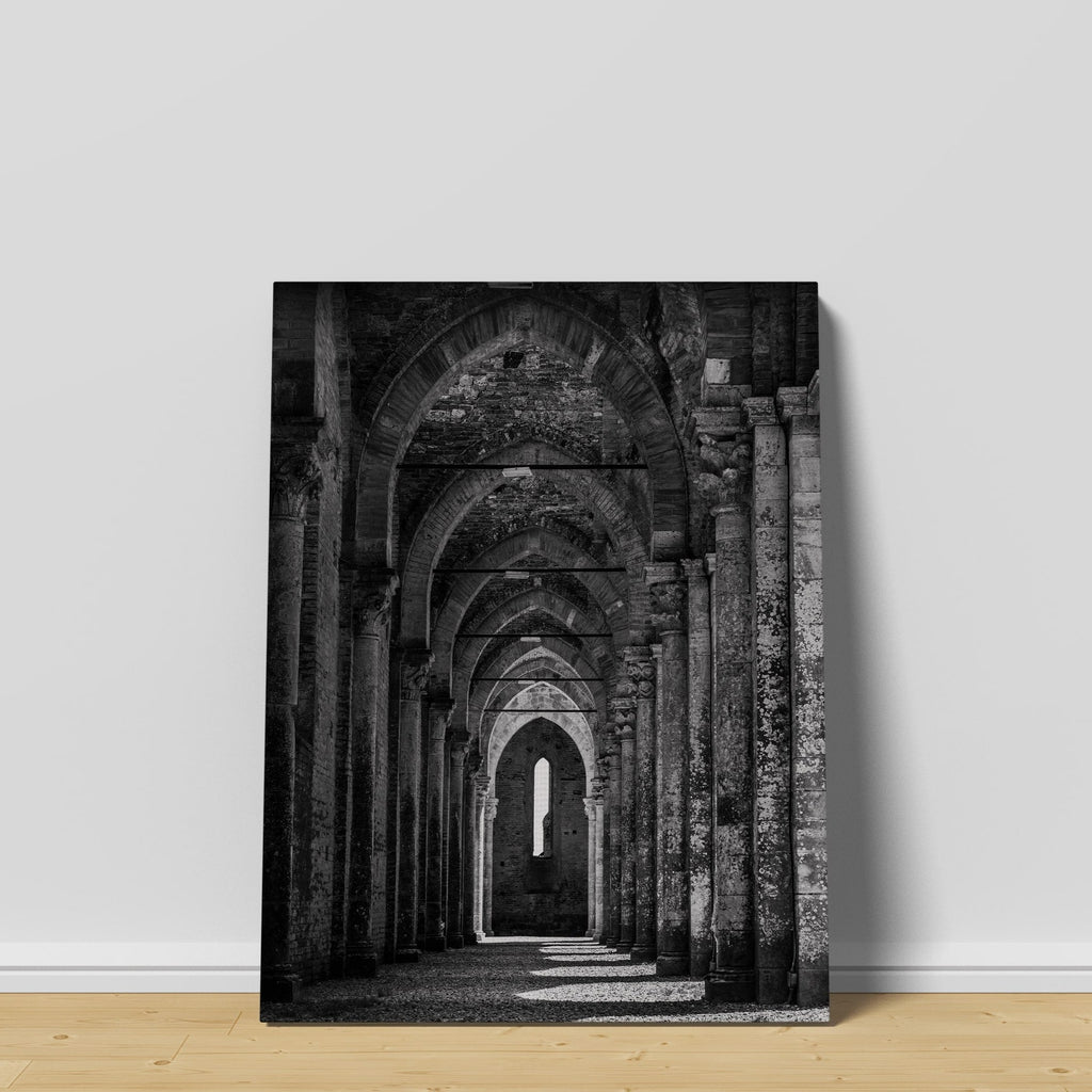 Stonework Architecture Canvas PrintBlack and White Stonework Architecture Print | Canvas wall art print by Wall Nostalgia. Custom Canvas Prints, Made in Calgary, Canada | Large canvas prints, framed canvas prints, Door Wall Art Canvas Print | Door Art Print, Modern Wall Art Print, Door Canvas Print, Door Art Print, Door Print, Architecture Print Photo