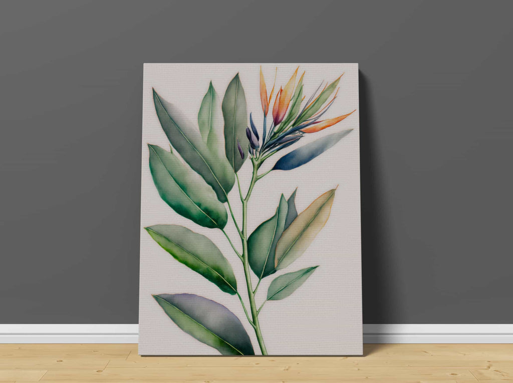 Bird of Paradise Plant Canvas Art Print | Canvas wall art print by Wall Nostalgia. Custom Canvas Prints, Made in Calgary, Canada | Large canvas prints, framed canvas prints, bird of paradise art, bird of paradise print, bird of paradise wall decor, plant print, plant art, plant canvas art, plant wall art, plant canvas