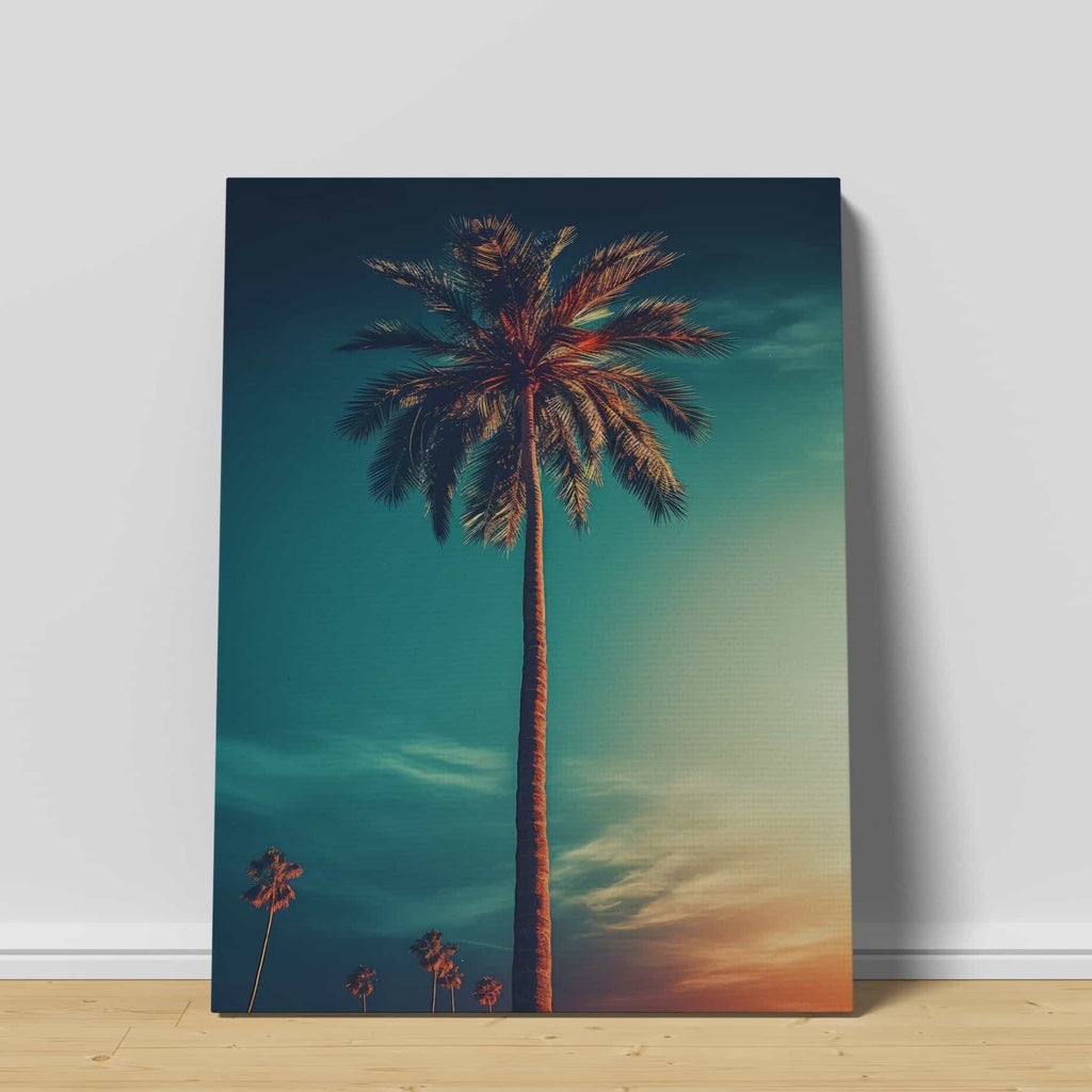 Dreamy Palm Tree Canvas Wall Art Print | Canvas wall art print by Wall Nostalgia. Custom Canvas Prints, Made in Calgary, Canada | Large canvas prints, framed canvas prints, Dreamy Palm Tree Canvas Print, Palm Tree Print, Palm Tree Wall Art, Palm Tree Canvas, Trendy Wall Art, Palm Tree Wall Art Print, Fantasy Art Print