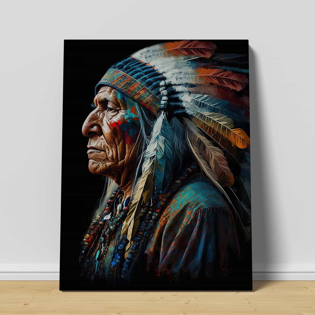 Native American Print | Canvas wall art print by Wall Nostalgia. Custom Canvas Prints, Made in Calgary, Canada | Large canvas prints, framed canvas prints, Native Americans Wall Art Canvas Print | Native Americans wall decor, Indigenous prints, Indigenous wall art prints canada, Native american wall art prints canada
