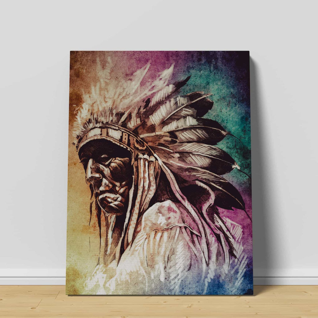 Native American Canvas Art Print | Canvas wall art print by Wall Nostalgia. Custom Canvas Prints, Made in Calgary, Canada | Large canvas prints, Native Americans Canvas Print, Native Americans Art, Native Americans decor, Native Americans Print, Native Americans wall art, Native Art, Native Wall Art Print Canvas Canada