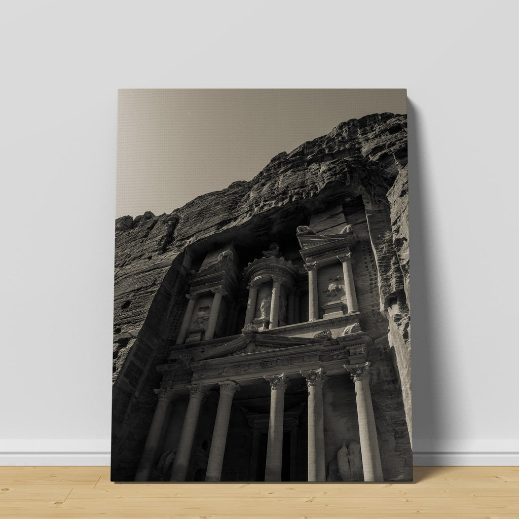 Petra Jordan Print | Canvas wall art print by Wall Nostalgia. Custom Canvas Prints, Made in Calgary, Canada | Large canvas prints, travel print, travel poster, Petra Jordan Canvas Print | Architecture Canvas Print, Petra Print, Petra Art, Travel Canvas Print, Jordan Print, Ancient City Art Print, City Wall Art Print