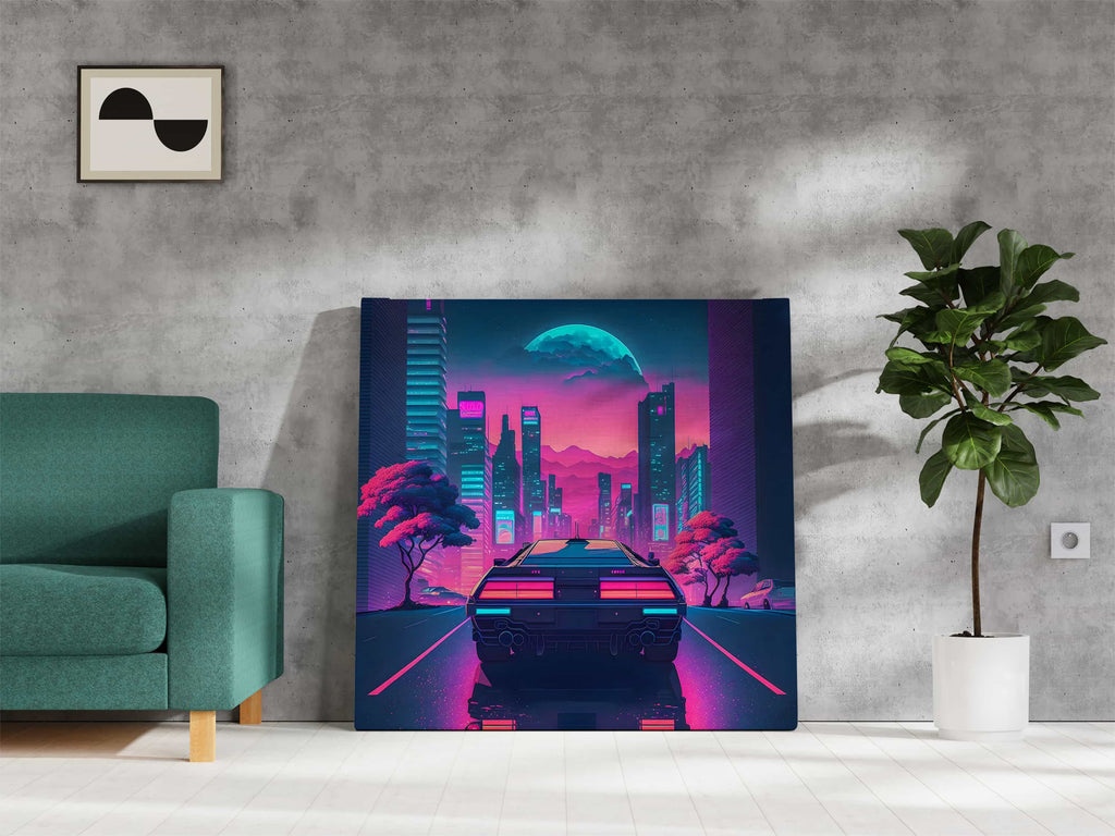 Vaporwave Art Print | Canvas wall art print by Wall Nostalgia. Custom Canvas Prints, Made in Calgary, Canada | Large canvas prints, canvas wall art canada, canvas prints canada, canvas art canada, synthwave aestehetic, retrowave art, retrowave aesthetic, vaporwave art, vaporwave aesthetic, vaporwave art prints canada