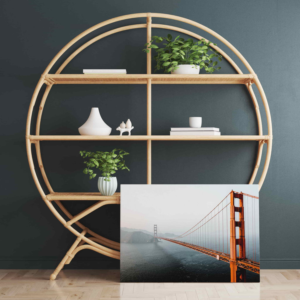 San Francisco Bridge Print | Canvas wall art print by Wall Nostalgia. Custom Canvas Prints, Made in Calgary, Canada | Large canvas prints, canvas prints, San Francisco Bridge Canvas Print, City Wall Art Print, Living room wall art prints Canada. anS Francisco bridge art prints, San Francisco wall art prints canada