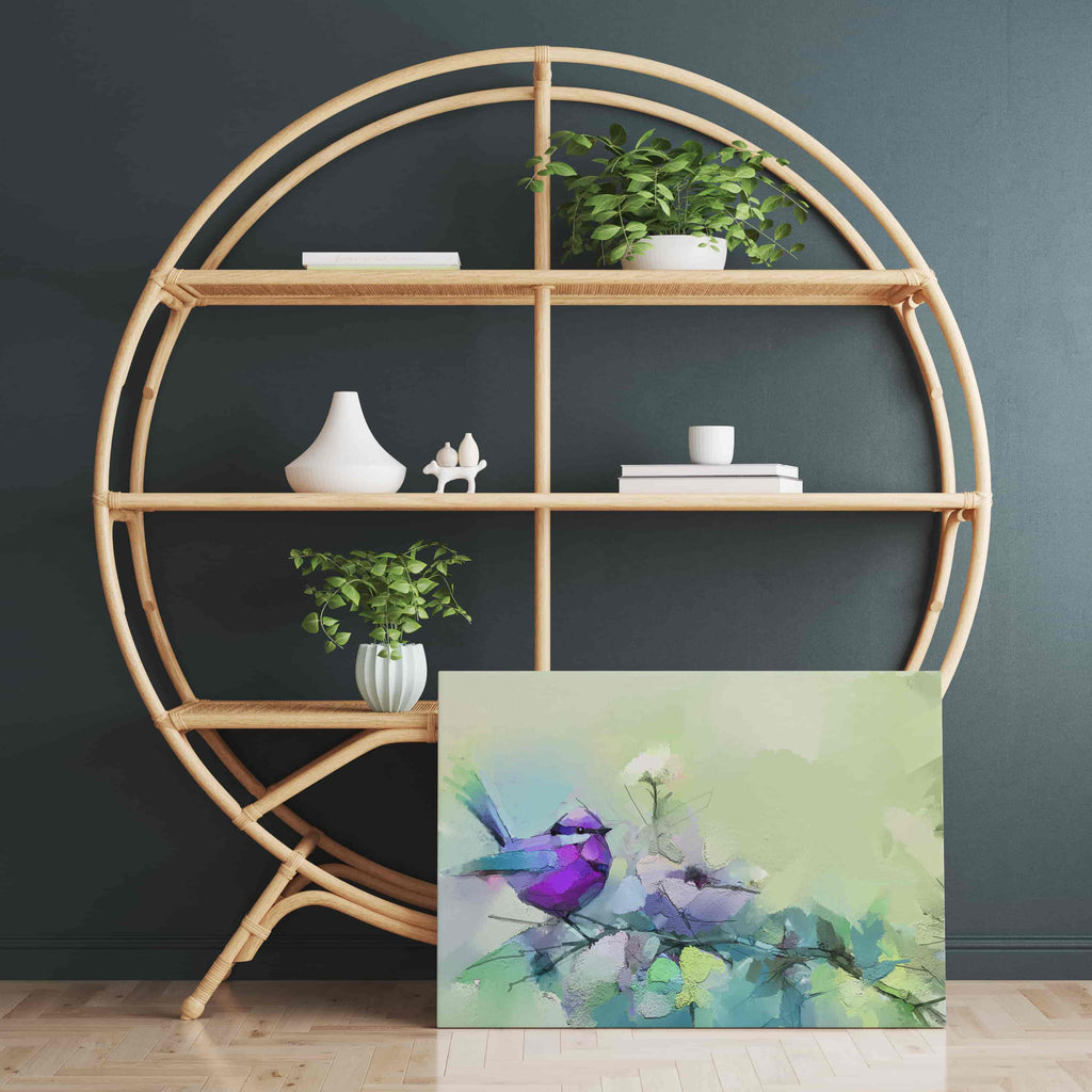 Spring Song Bird Canvas Wall Art Print | Canvas wall art print by Wall Nostalgia. Custom Canvas Prints Made in Canada | Bedroom wall art, living room wall art, canvas wall art canada, wall art prints canada