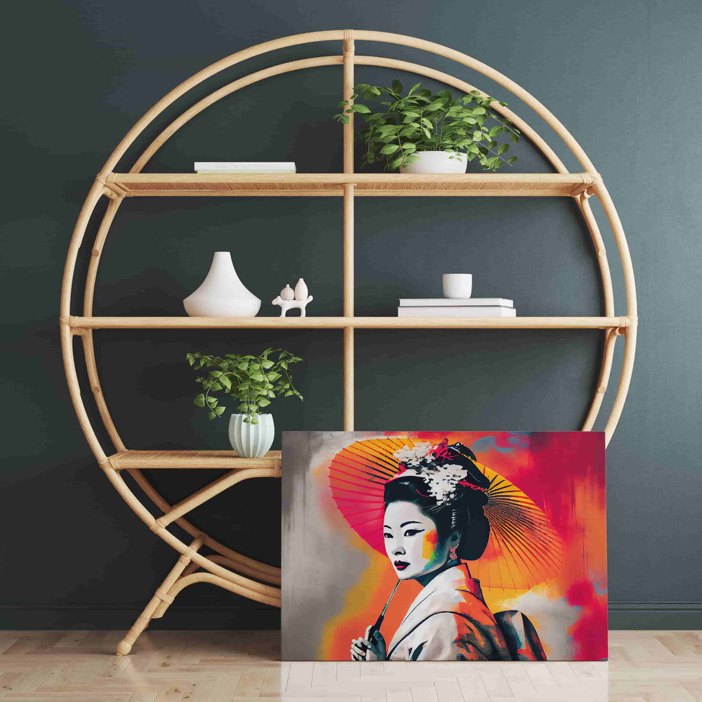 Japanese Geisha Canvas Print | Canvas wall art print by Wall Nostalgia. Custom Canvas Prints, Made in Calgary, Canada | Large canvas prints, framed canvas prints, Geisha Canvas Wall Art | Geisha Wall Art, Geisha Print, Geisha Art, Geisha Poster, Geisha Artwork, Geisha Canvas, Japanese Geisha Wall Art, Japanese Geisha 