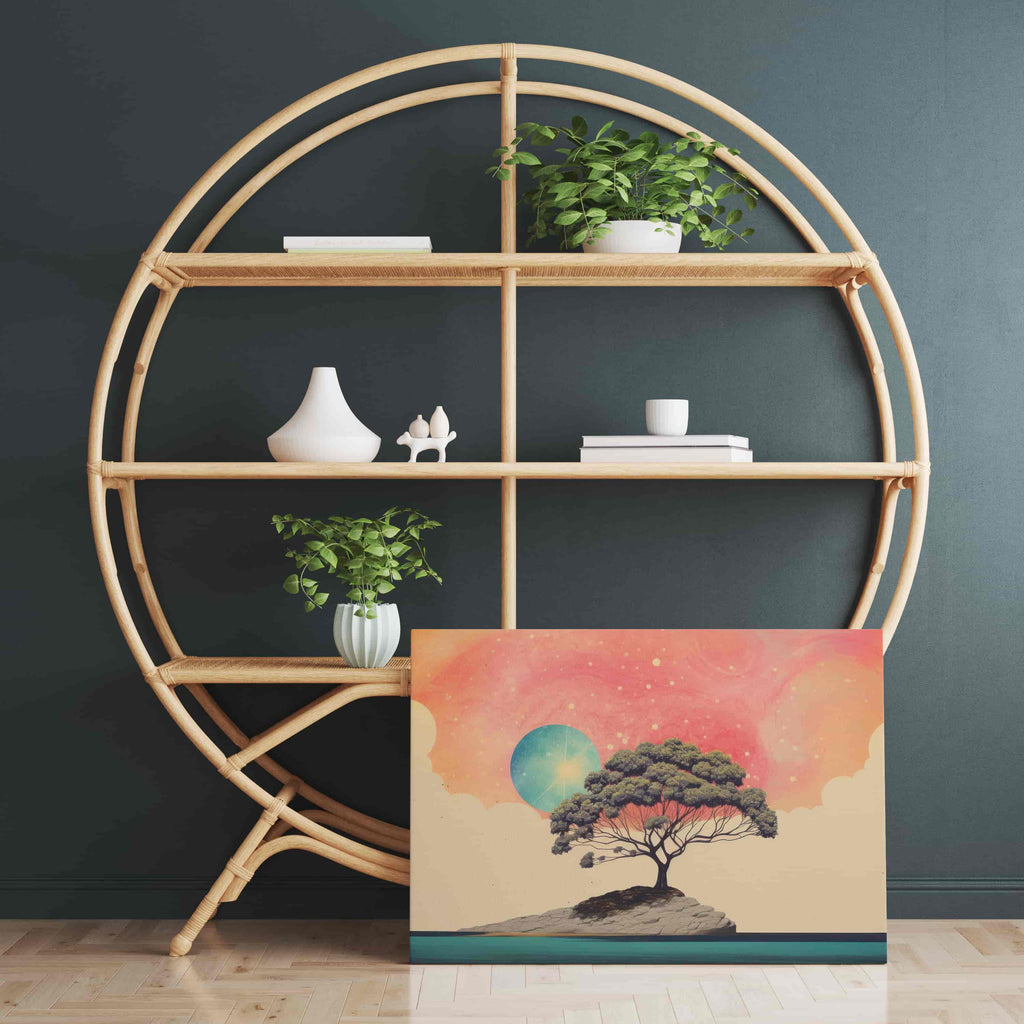 Secluded Galaxy Surrealism Canvas Art Print| Canvas wall art print by Wall Nostalgia. Custom Canvas Prints, Made in Canada | Wall Art Canada, Canvas Art Canada, Large canvas prints Canada, Wall Art for Living Room, Wall Art for Office, Wall Art for Bedroom, Canvas Prints Canada, Surrealism art, synthwave art print, trendy wall art prints, unique wall art prints, unique canvas art prints Canada, modern wall art prints, contemporary wall art prints