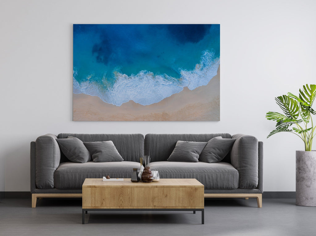 Ocean Wave Print | Canvas wall art print by Wall Nostalgia. FREE SHIPPING on all orders. Custom Canvas Prints, Made in Calgary, Canada | Large canvas prints, framed canvas prints, Wave Print Canvas Wall Art | Canvas print, Ocean print, Wave canvas, Ocean canvas, Wave wall print, Ocean wall print, Beach print, Beach art