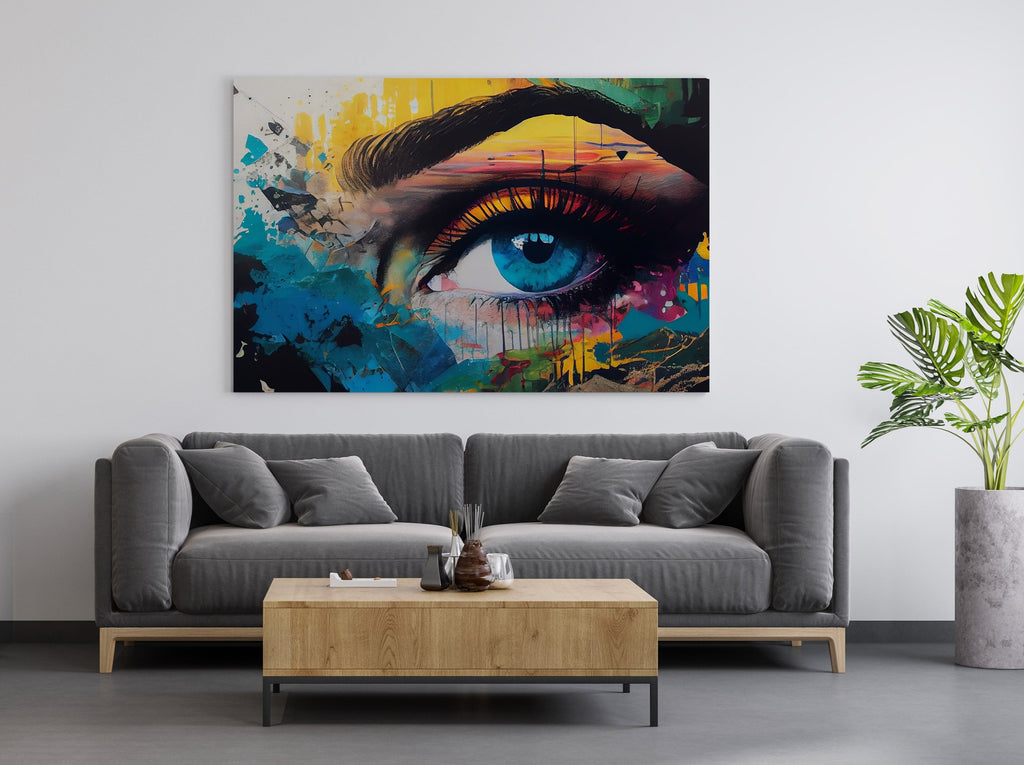 Graffiti Eye Print | Canvas wall art print by Wall Nostalgia. FREE SHIPPING on all orders. Custom Canvas Prints, Made in Calgary, Canada, Large canvas prints, framed canvas prints, Graffiti Print Eye Canvas Wall Art, Graffiti print, Graffiti canvas, Graffiti wall art, Graffiti canvas art, Graffiti canvas wall art print