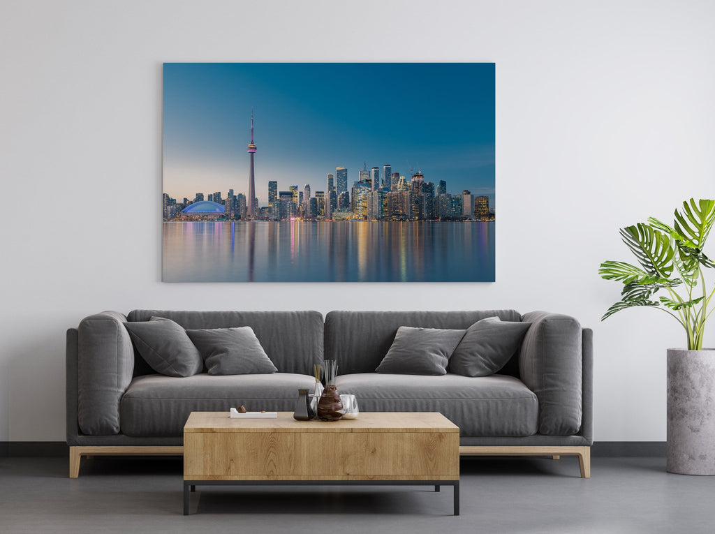 Toronto Print | Canvas wall art print by Wall Nostalgia. FREE SHIPPING on all orders. Custom Canvas Prints, Made in Calgary, Canada | Large canvas prints, framed canvas prints, Toronto print | Toronto canvas, Toronto poster, Toronto art print, Toronto wall art, City prints, Toronto skyline canvas print, Canvas art 