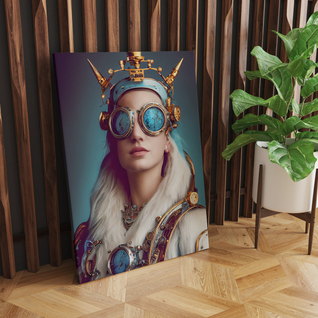 Steampunk Woman Print | Canvas wall art print by Wall Nostalgia. FREE SHIPPING on all orders. Custom Canvas Prints, Made in Calgary, Canada, Large canvas prints, framed canvas print, Steampunk Canvas Wall Art Print, Canvas print, Steampunk art, Steampunk prints, Steampunk wall art, Steam punk print, Steam punk pictures