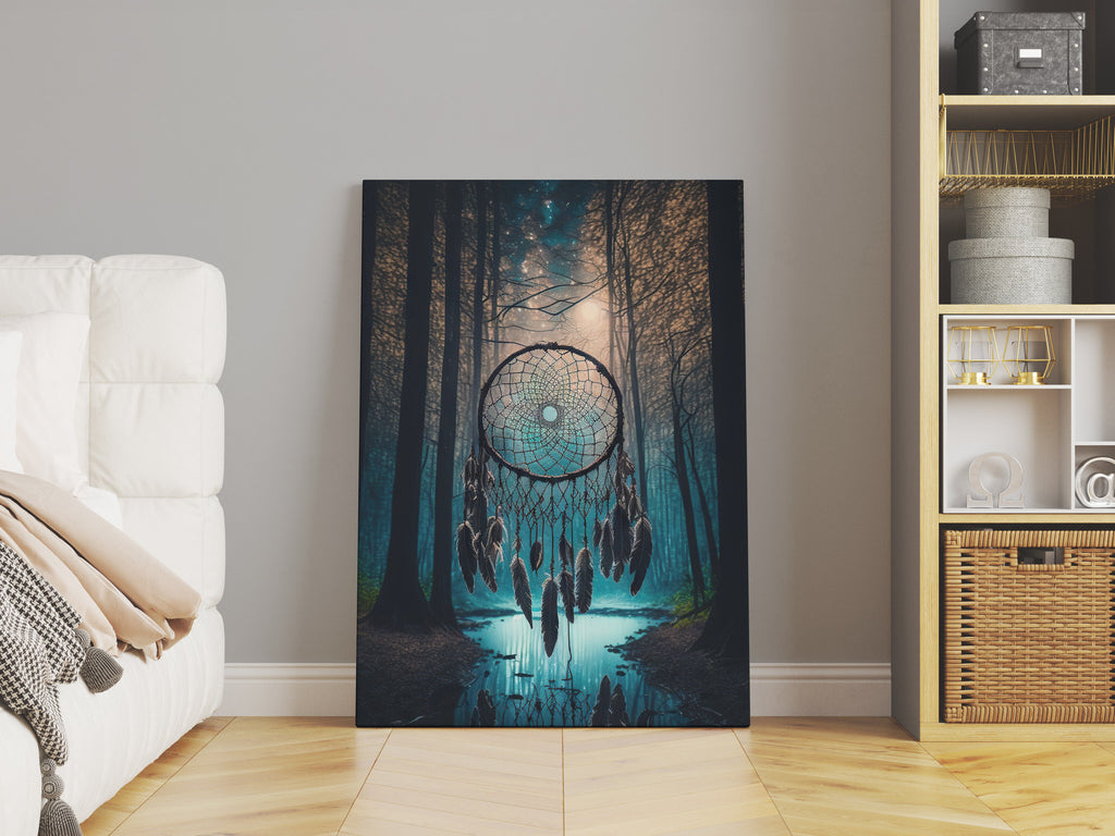 Dream Catcher Print | Canvas wall art print by Wall Nostalgia. FREE SHIPPING on all orders. Custom Canvas Prints, Made in Calgary, Canada | Large canvas prints, framed canvas prints, Dreamcatcher Print, Canvas wall art, Dream catcher print, Dream catcher wall art, Dream catcher wall hanging, Dreamcatcher canvas print