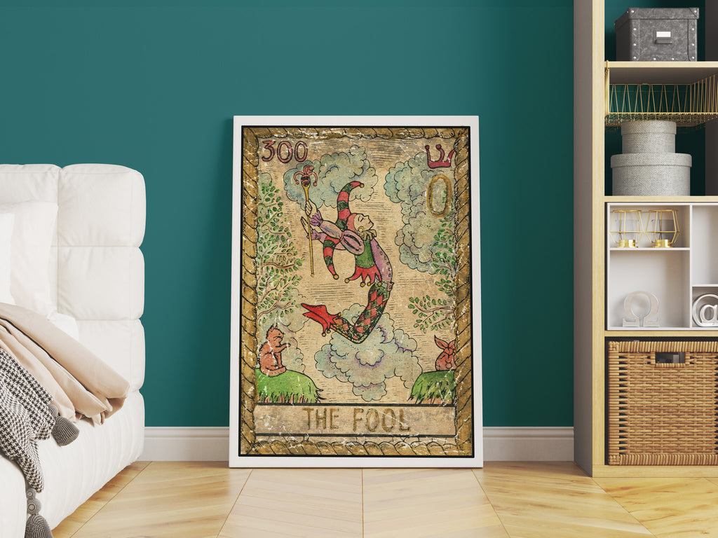 The Fool Tarot Card Canvas Print | Canvas wall art print by Wall Nostalgia. FREE SHIPPING on all orders. Custom canvas art prints, Made in Calgary, Canada | Large canvas prints, framed canvas prints, The Fool Tarot Card, Tarot Card The Fool, Tarot Card Print, Tarot Print, Tarot Card Wall Art, Tarot Card Art Print
