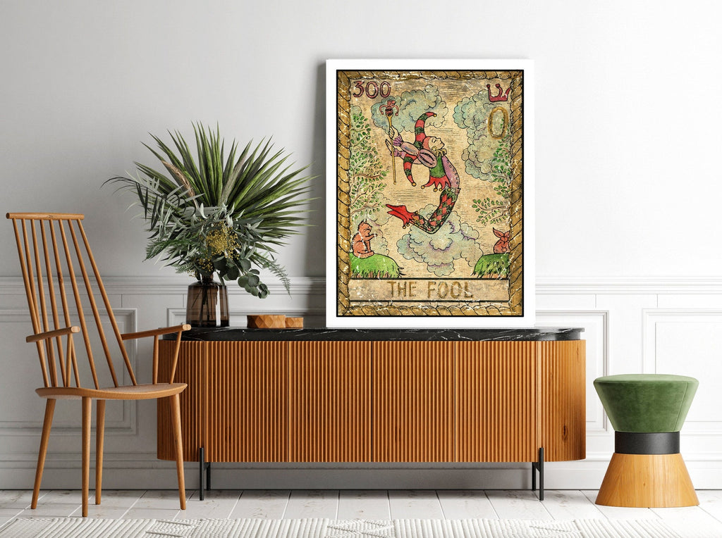 The Fool Tarot Card Canvas Print | Canvas wall art print by Wall Nostalgia. FREE SHIPPING on all orders. Custom canvas art prints, Made in Calgary, Canada | Large canvas prints, framed canvas prints, The Fool Tarot Card, Tarot Card The Fool, Tarot Card Print, Tarot Print, Tarot Card Wall Art, Tarot Card Art Print