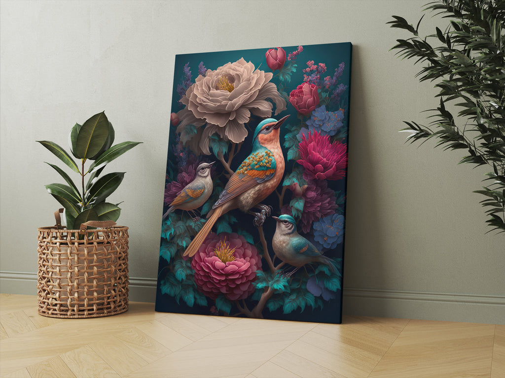 Fantasy Bird Print | Canvas wall art print by Wall Nostalgia. FREE SHIPPING on all orders. Custom Canvas Prints, Made in Calgary, Canada | Large canvas prints, AI generated, 3D art print, Bird Canvas Print, Bird Wall Art, Bird Art Print, Bird Canvas Wall Art, Bird Wall Art Print, Hummingbird Bird, Bird Wall Print Art