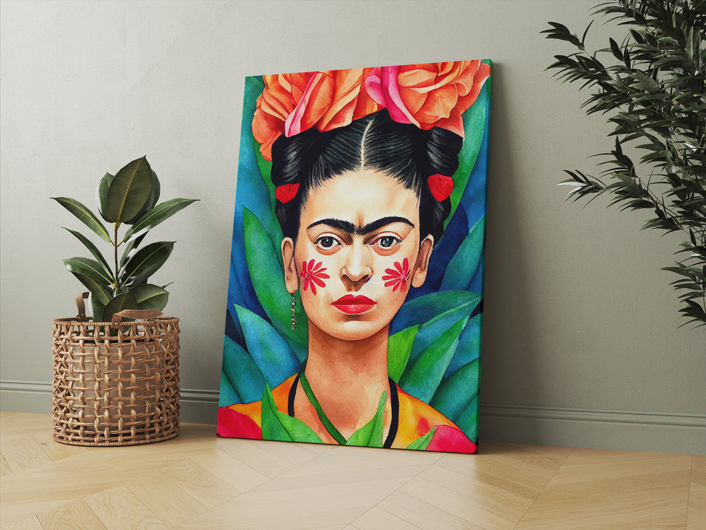 Frida Kahlo Canvas Wall Art Print | Canvas wall art print by Wall Nostalgia. FREE SHIPPING on all orders. Custom canvas art prints, Made in Calgary, Canada | Large canvas prints, framed canvas prints, Frida Kahlo Print, Frida Print, Frida Kahlo Art, Frida Khalo Print, Frida khalo art, Frida canvas art print canvas