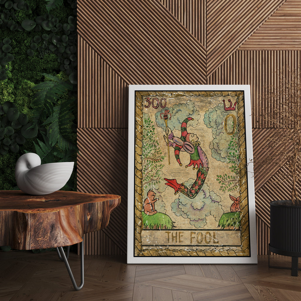 The Fool Tarot Card Canvas Print | Canvas wall art print by Wall Nostalgia. FREE SHIPPING on all orders. Custom canvas art prints, Made in Calgary, Canada | Large canvas prints, framed canvas prints, The Fool Tarot Card, Tarot Card The Fool, Tarot Card Print, Tarot Print, Tarot Card Wall Art, Tarot Card Art Print