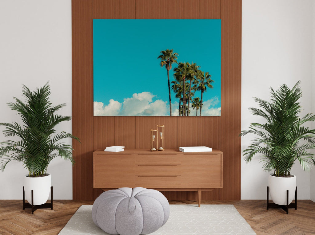 California Palm Trees Canvas Print | Canvas wall art print by Wall Nostalgia. FREE SHIPPING on all orders. Custom Canvas Prints, Made in Calgary, Canada, Large canvas prints, framed canvas prints, Canvas Wall Art Print, Palm Tree Wall Art, California Print, Palm Tree Canvas, Palm Tree Art Print, Palm Tree Wall Prints