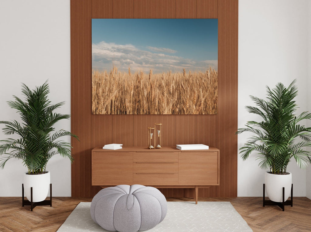 Prairie Wheat Field Print | Canvas wall art print by Wall Nostalgia. FREE SHIPPING on all orders. Custom Canvas Prints, Made in Calgary, Canada | Large canvas prints, framed canvas prints, Wheat field print, Wheat Art, Wheat Field Art, Wheat Print, Wheat Field Wall Art, Prairie print, Prairie art print, Canadian Art