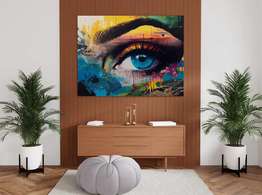 Graffiti Eye Print | Canvas wall art print by Wall Nostalgia. FREE SHIPPING on all orders. Custom Canvas Prints, Made in Calgary, Canada, Large canvas prints, framed canvas prints, Graffiti Print Eye Canvas Wall Art, Graffiti print, Graffiti canvas, Graffiti wall art, Graffiti canvas art, Graffiti canvas wall art print