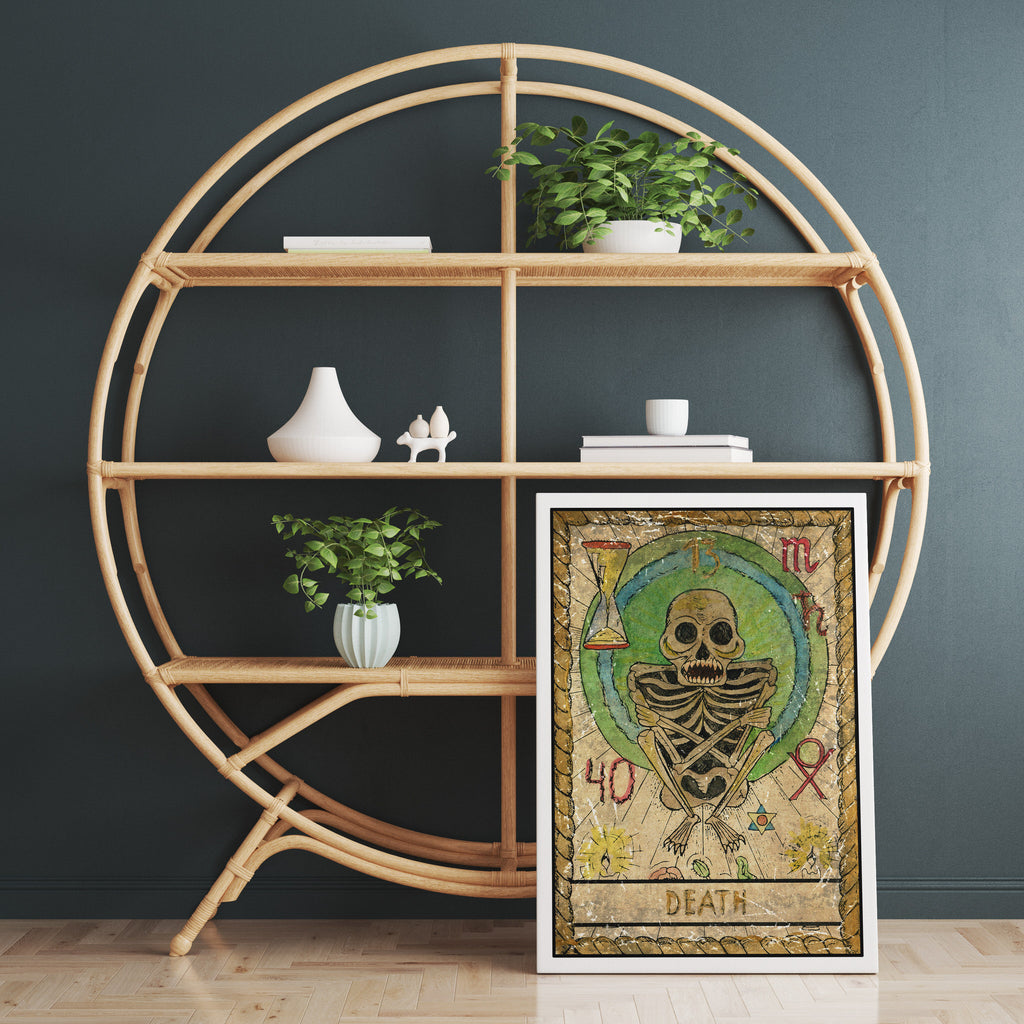 Death Tarot Card Print | Canvas wall art print by Wall Nostalgia. FREE SHIPPING on all orders. Custom Canvas Prints, Made in Calgary, Canada | Large canvas prints, canvas prints, Tarot Card Print Canvas Wall Art | Tarot Card Death, Tarot Cards Print, Tarot print, Tarot Card Wall Print, Tarot Card Wall Art, Tarot art