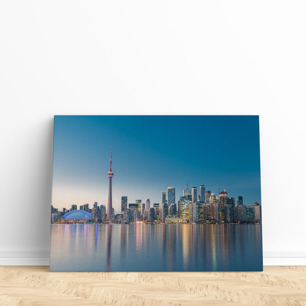 Toronto Print | Canvas wall art print by Wall Nostalgia. FREE SHIPPING on all orders. Custom Canvas Prints, Made in Calgary, Canada | Large canvas prints, framed canvas prints, Toronto print | Toronto canvas, Toronto poster, Toronto art print, Toronto wall art, City prints, Toronto skyline canvas print, Canvas art 