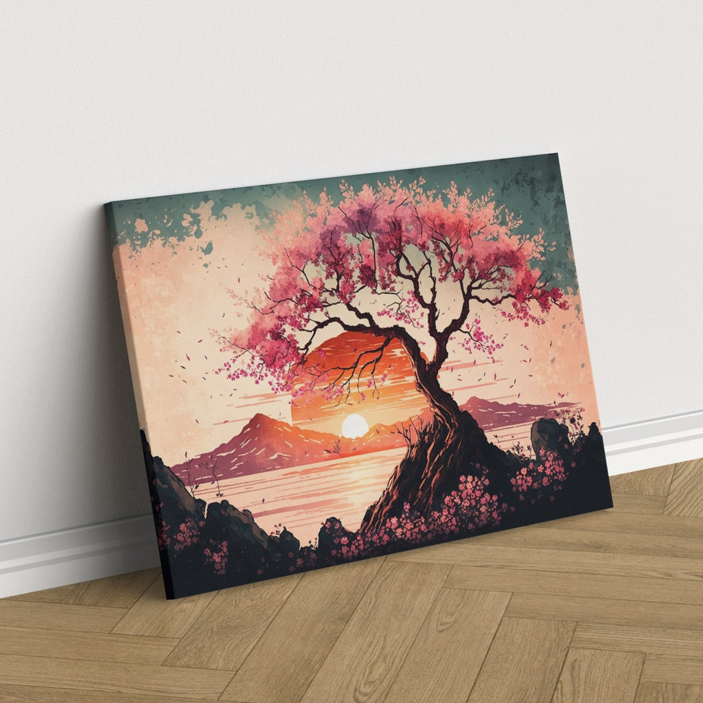 Japanese Cherry Blossom Tree Canvas Print | Canvas wall art print by Wall Nostalgia. FREE SHIPPING on all orders. Custom Canvas Prints, Made in Calgary, Canada, Large canvas prints, framed canvas prints, Cherry Blossom Tree Wall Art, Cherry Blossom Canvas, Cherry Blossom Print, Cherry Blossom Wall Art, Japan Art Print