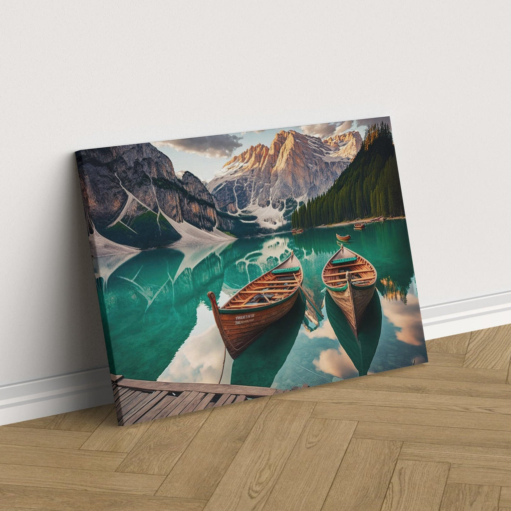 Mountain Water Canvas Print | Canvas wall art print by Wall Nostalgia. FREE SHIPPING on all orders. Custom Canvas Prints, Made in Calgary, Canada | Large canvas prints, framed canvas prints, Banff Canvas Print, Banff print, Mountain Print, Mountain lake print, Mountain Canvas, Mountain Lake Art, Mountain art prints