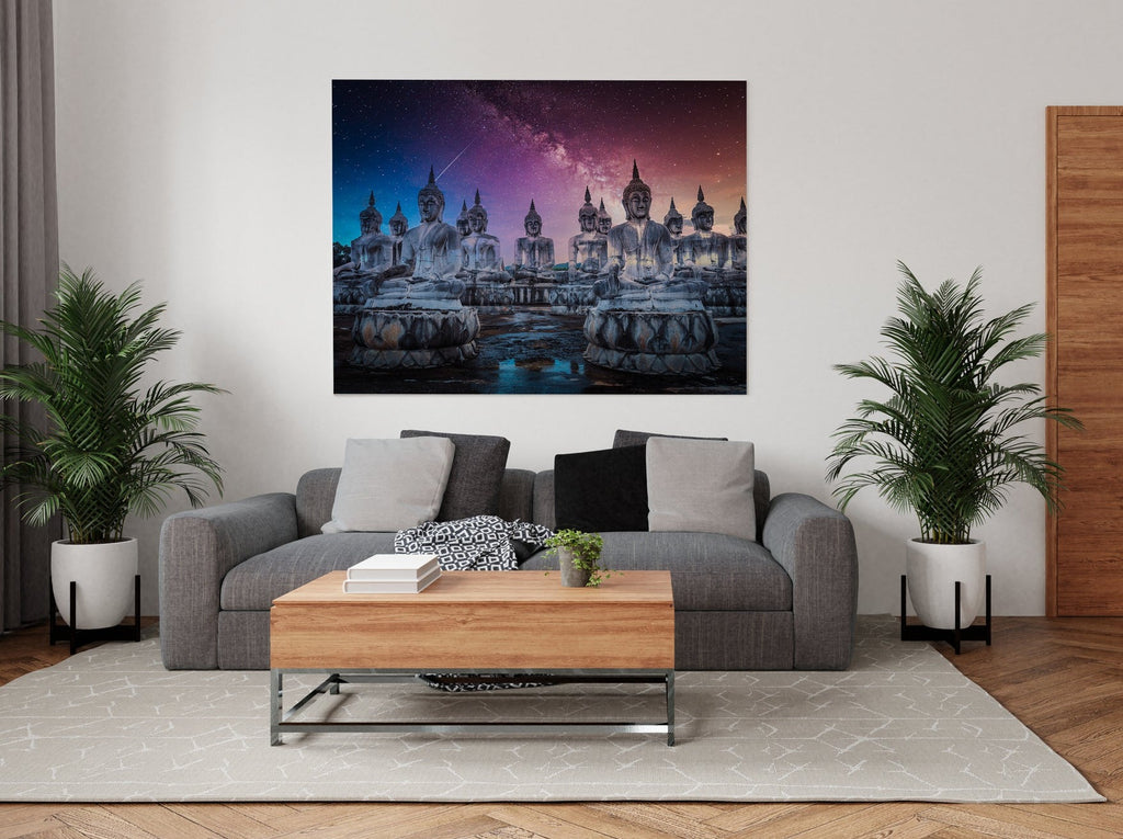 Thailand Buddha Print | Canvas wall art print by Wall Nostalgia. FREE SHIPPING on all orders. Custom Canvas Prints, Made in Calgary, Canada | Large canvas prints, Buddha Art Print, Buddha Canvas Wall Art, Thailand Print, Spiritual Print, Buddha Canvas, Buddha Wall Art, Buddha Canvas Art, Buddha Print, Galaxy Print