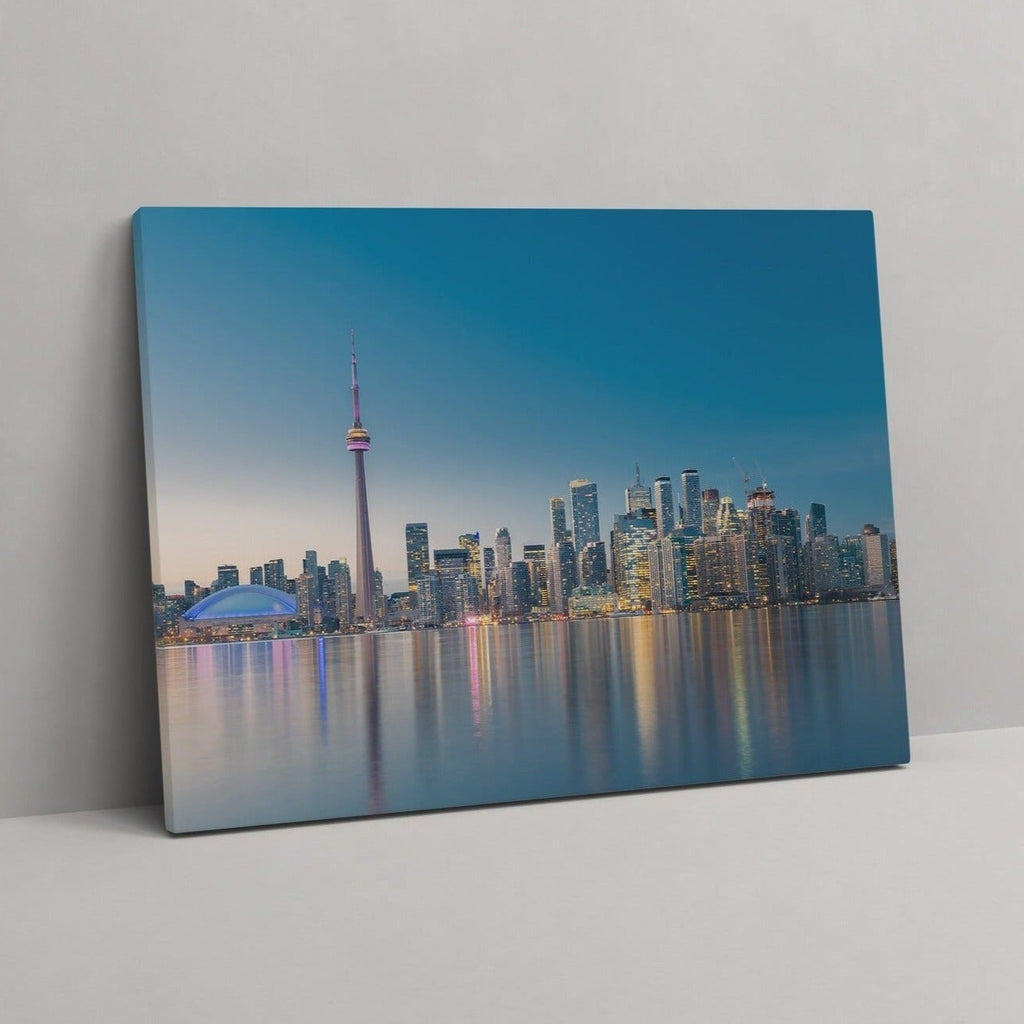 Toronto Print | Canvas wall art print by Wall Nostalgia. FREE SHIPPING on all orders. Custom Canvas Prints, Made in Calgary, Canada | Large canvas prints, framed canvas prints, Toronto print | Toronto canvas, Toronto poster, Toronto art print, Toronto wall art, City prints, Toronto skyline canvas print, Canvas art 