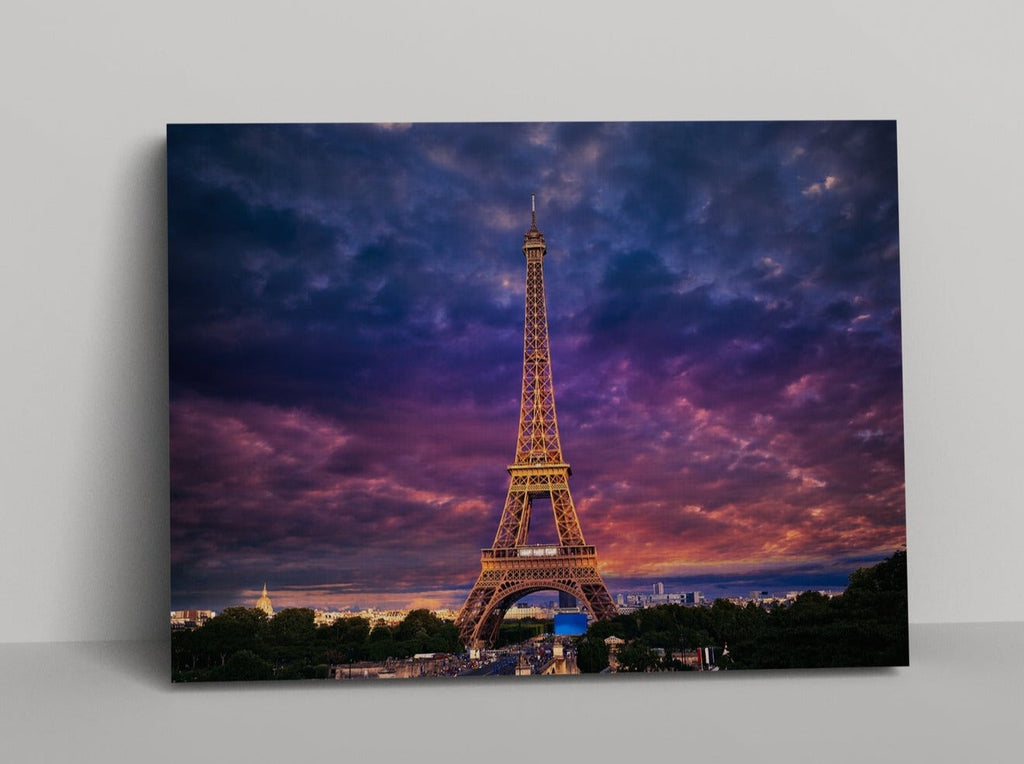 Eiffel Tower Print | Canvas wall art print by Wall Nostalgia. FREE SHIPPING on all orders. Custom Canvas Prints, Made in Calgary, Canada, Large canvas prints, framed canvas prints, Eiffel Tower Print Canvas Wall Art, Paris print, Eiffel tower canvas, Paris canvas print, Paris canvas, Eiffel tower picture wall art print