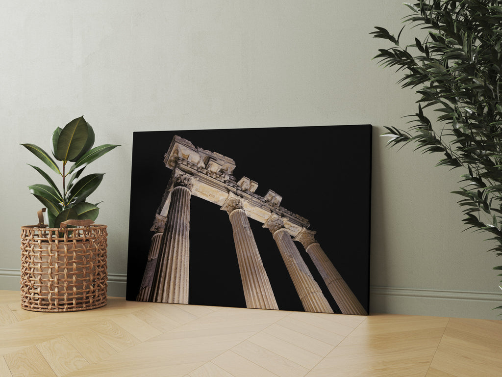 Temple of Apollo Print | Canvas wall art print by Wall Nostalgia. FREE SHIPPING on all orders. Custom Canvas Prints, Made in Calgary, Canada, Large canvas prints, framed canvas prints, Apollo Temple Canvas Wall Art Print, Temple of Apollo, Roman Prints, Roman Canvas Art, Greek Print, Greek Wall Art Print, Temple Apollo