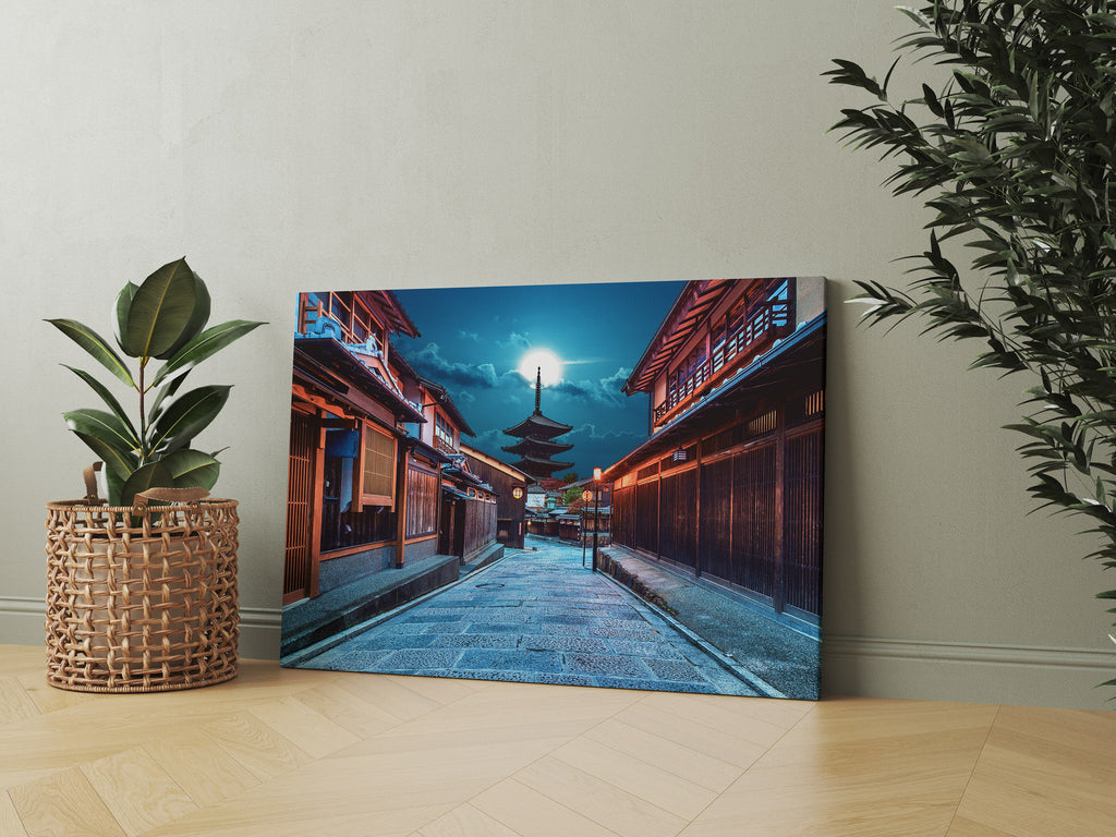 Tokyo Nights Canvas Art Print | Canvas wall art print by Wall Nostalgia. FREE SHIPPING on all orders. Custom Canvas Prints, Made in Calgary, Canada | Large canvas prints, framed canvas prints, Tokyo Canvas Art Print | Tokyo Print, Japan Print, Japan Canvas, Pagoda Art Print, Tokyo Art Print, Japanese Wall Art Canvas