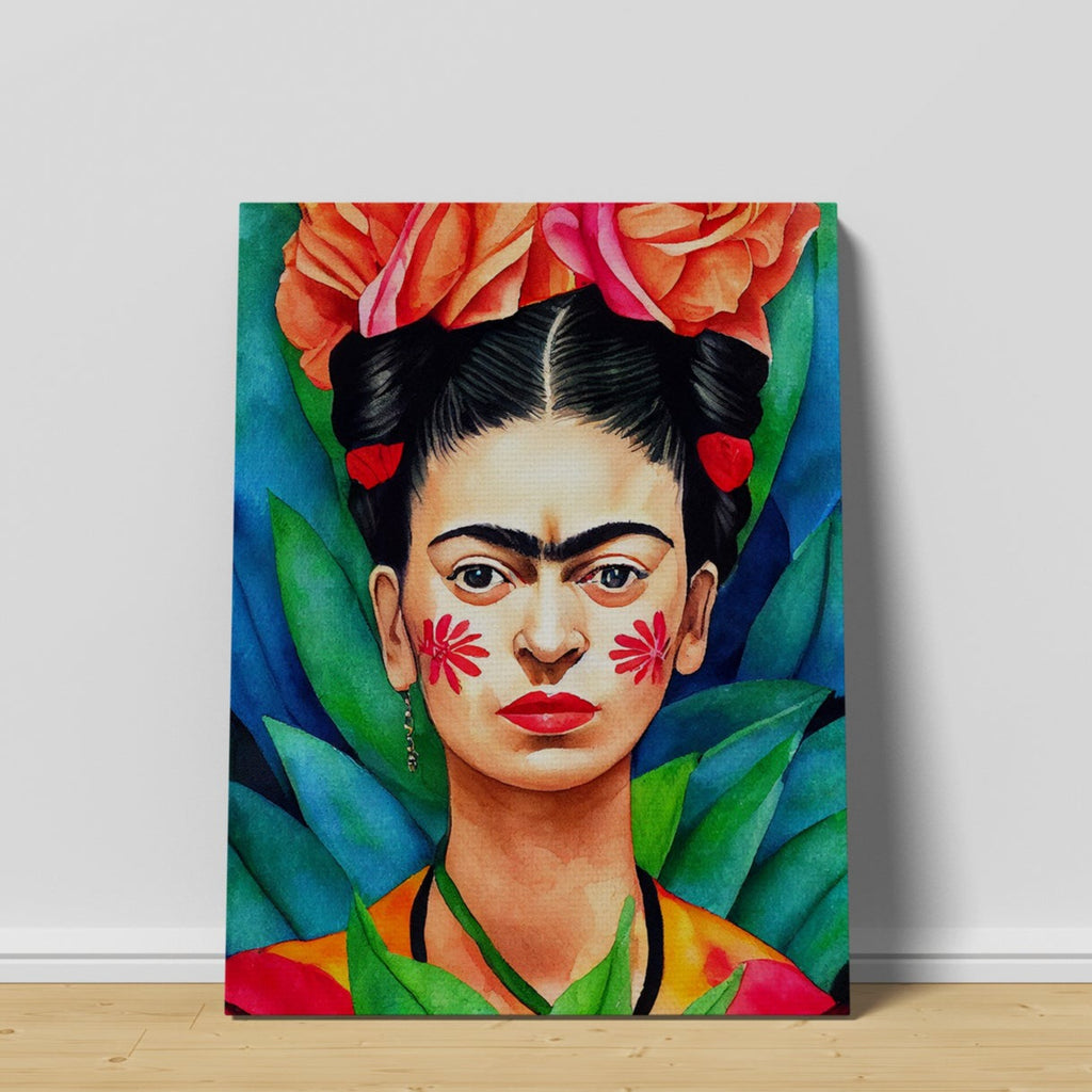Frida Kahlo Canvas Wall Art Print | Canvas wall art print by Wall Nostalgia. FREE SHIPPING on all orders. Custom canvas art prints, Made in Calgary, Canada | Large canvas prints, framed canvas prints, Frida Kahlo Print, Frida Print, Frida Kahlo Art, Frida Khalo Print, Frida khalo art, Frida canvas art print canvas