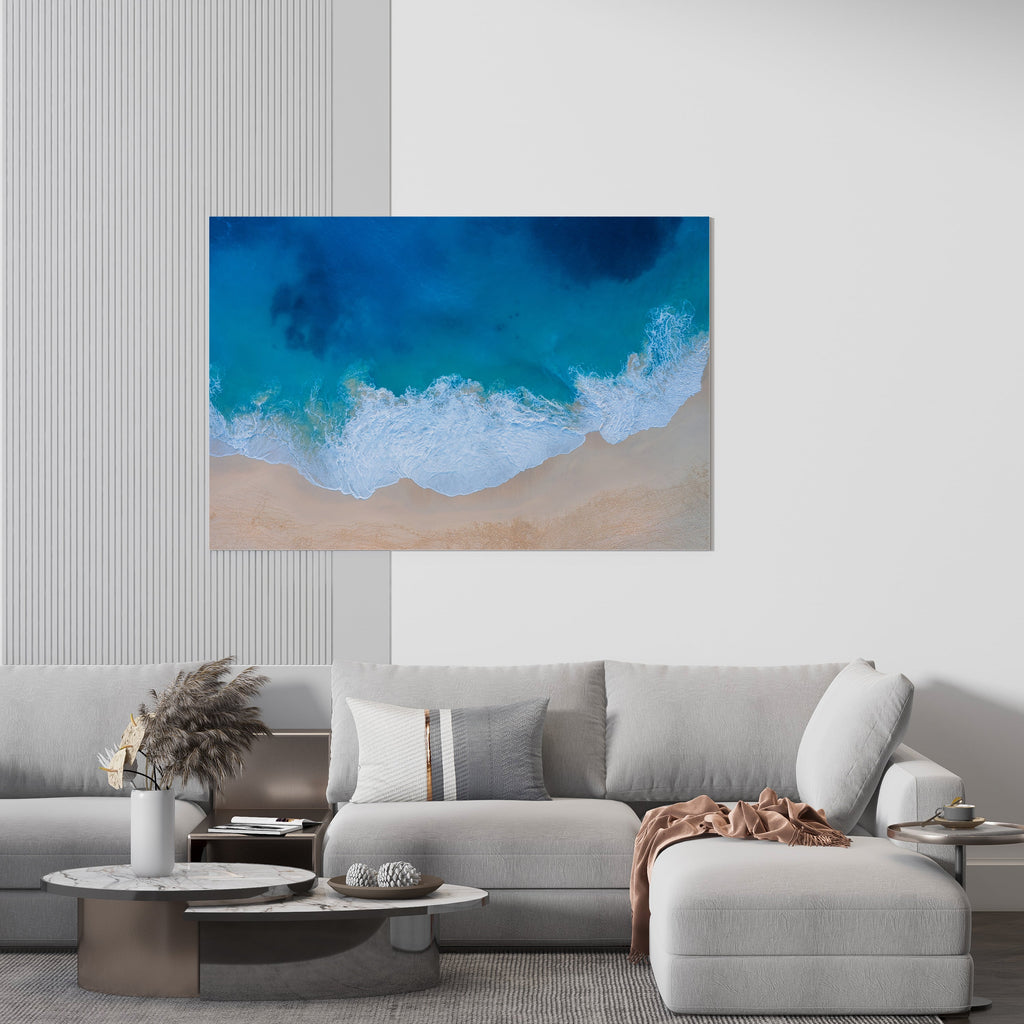 Ocean Wave Print | Canvas wall art print by Wall Nostalgia. FREE SHIPPING on all orders. Custom Canvas Prints, Made in Calgary, Canada | Large canvas prints, framed canvas prints, Wave Print Canvas Wall Art | Canvas print, Ocean print, Wave canvas, Ocean canvas, Wave wall print, Ocean wall print, Beach print, Beach art